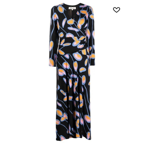 Designer Diane Von Furstenberg DVF Lanira Maxi Dress in Magic Lights - Picture 3 of 7